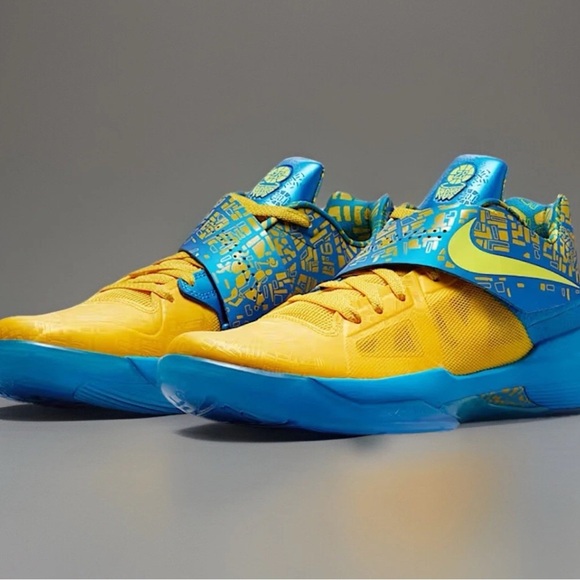 Nike Zoom KD 4 Scoring Title 2025 Blue Lemon Twist FZ5916-400 NBY Mens Size 11 - Picture 2 of 10